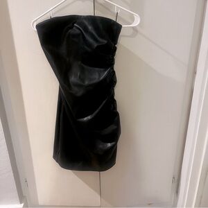 Extra small Zara faux leather  strapless dress. Only worn once.